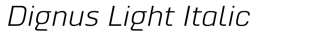 Dignus Light Italic